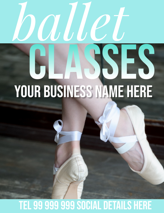 ballet classes 传单(美国信函) template