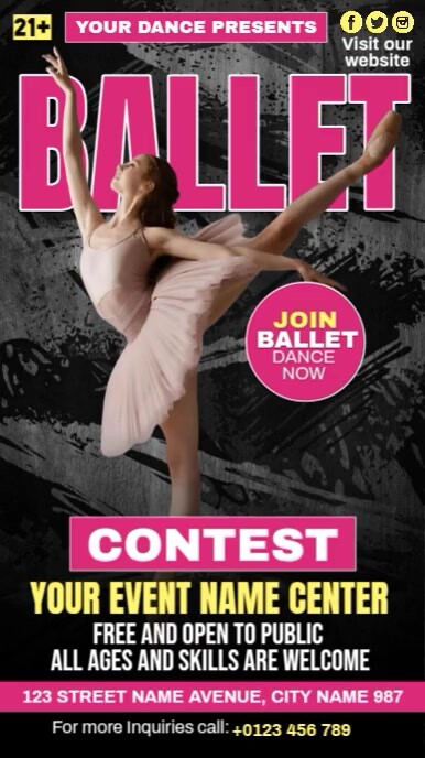 Ballet Contest Ads Instagram Reel template