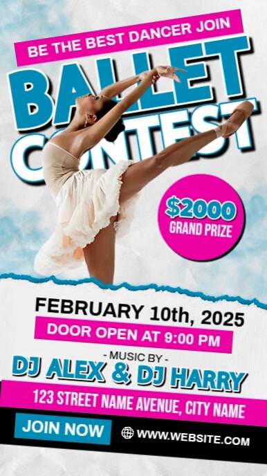 Ballet Contest Template Instagram Reel