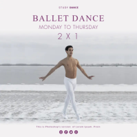 Ballet Dance Template Publicación de Instagram
