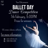 ballet day dance competition instagram post template