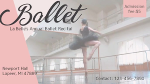 Ballet Event Advertisement Facebook Cover Video template