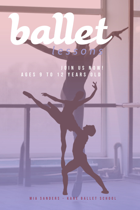 ballet lessons Template | PosterMyWall