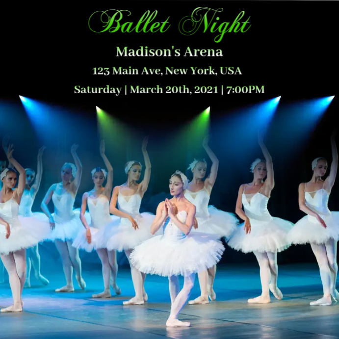 Ballet Night Wpis na Instagrama template