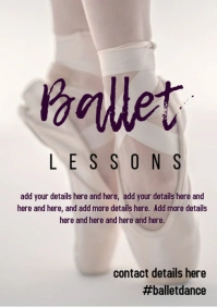 Ballet poster template A4