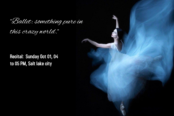 Black Ballet Recital Poster template