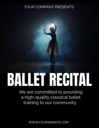 Ballet recital Pamflet (Letter AS) template
