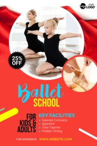 Ballet School Template Banner 4' × 6'