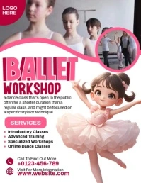 Ballet Workshop Folheto (US Letter) template