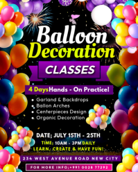 Schwarz Balloon Decoration Classes Instagram Portrait Template