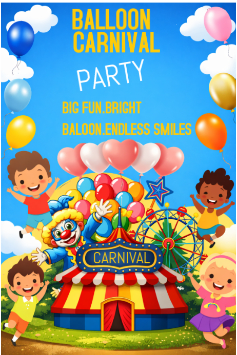 balloon-fun-bright Template | PosterMyWall