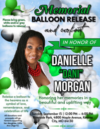 Balloon Release Funeral Flyer Memorial Flyer Pamflet (VSA Brief) template