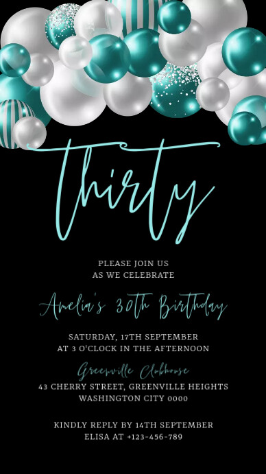 Balloons Invitation Instagram Story template