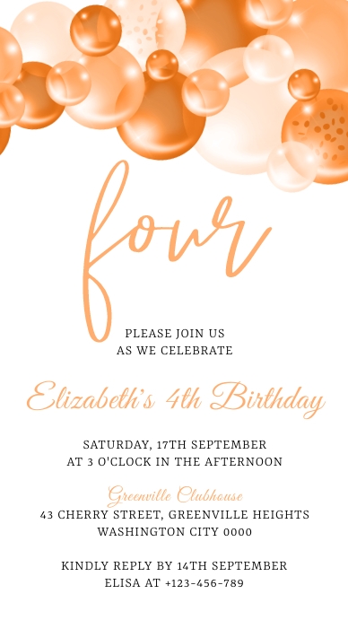 Balloons Invitation Instagram Story template