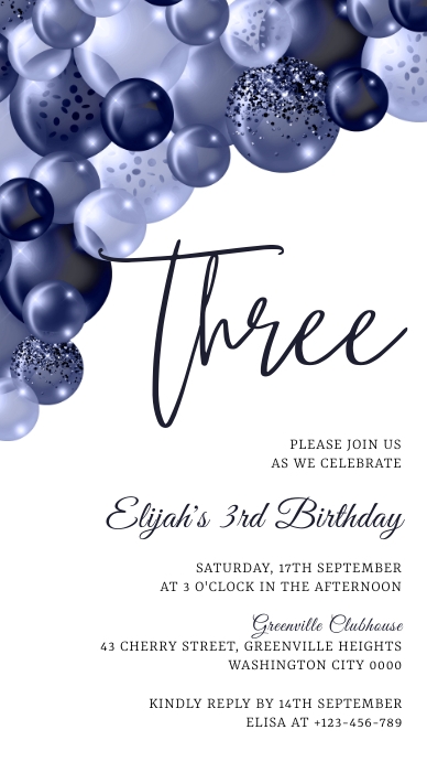 Balloons Invitation Instagram Story template
