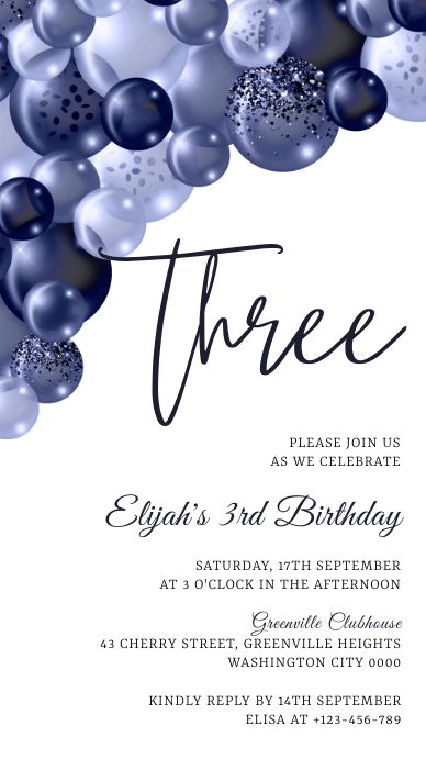 Balloons Invitation Instagram-verhaal template