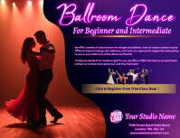 Ballroom Dance Class Ad Flyer Volante (Carta US) template