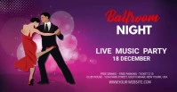Purple Ballroom Dance Night Ballet Facebook Group Cover template