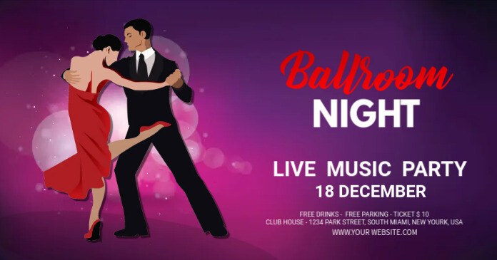 Plantilla de Ballroom Dancing Facebook Shared Image | PosterMyWall