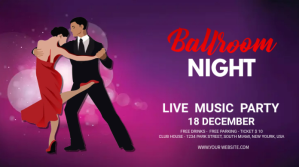 Ballroom Dancing Twitter Post template