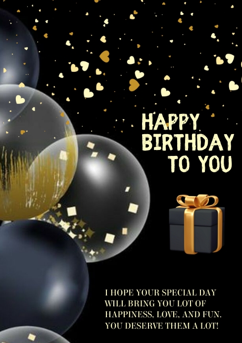 Baloon Birthday Greetings Template A4