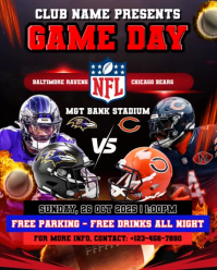 Baltimore Ravens vs. Chicago Bears Instagram Portrait template