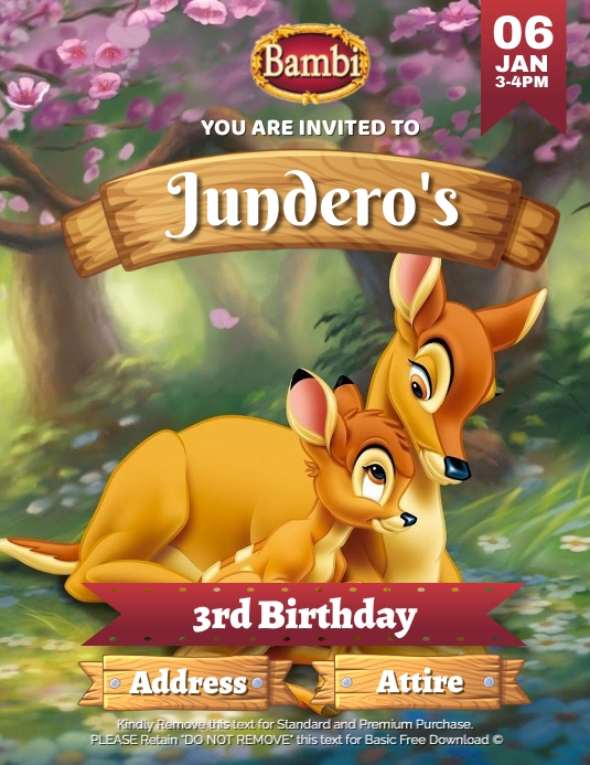 Bambi Flyer (US Letter) template