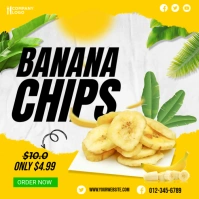Banana Chips Ads Instagram Post template