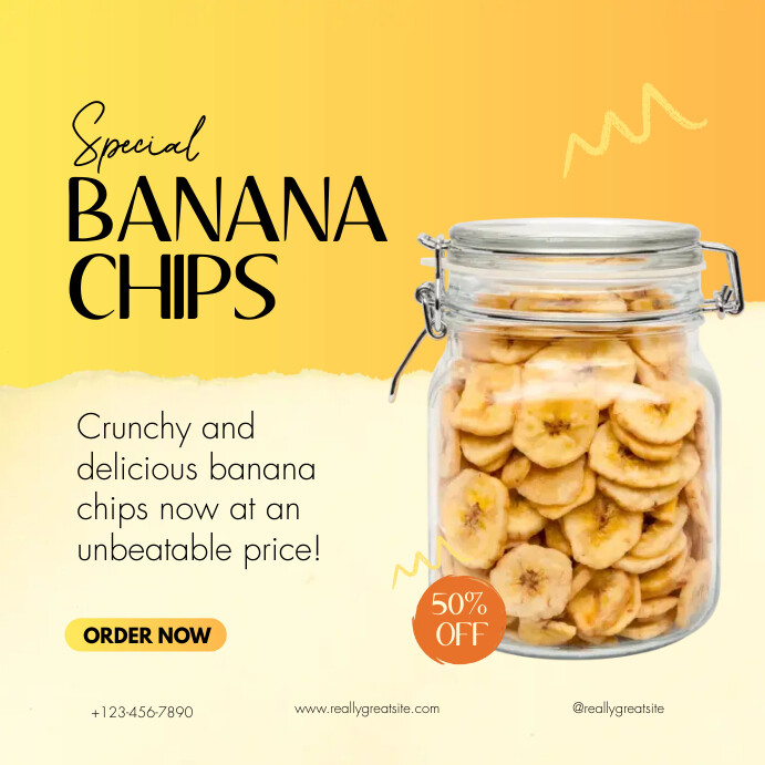 BANANA CHIPS FLYERS Template | PosterMyWall