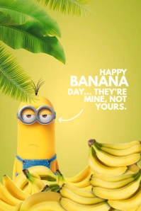 Banana Day Poster Plakkaat template