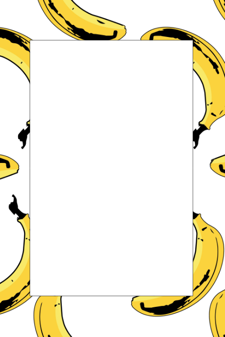 banana party prop frame template postermywall