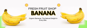 Banana Sale at Organic Farm Store Template Encabezado de correo electrónico