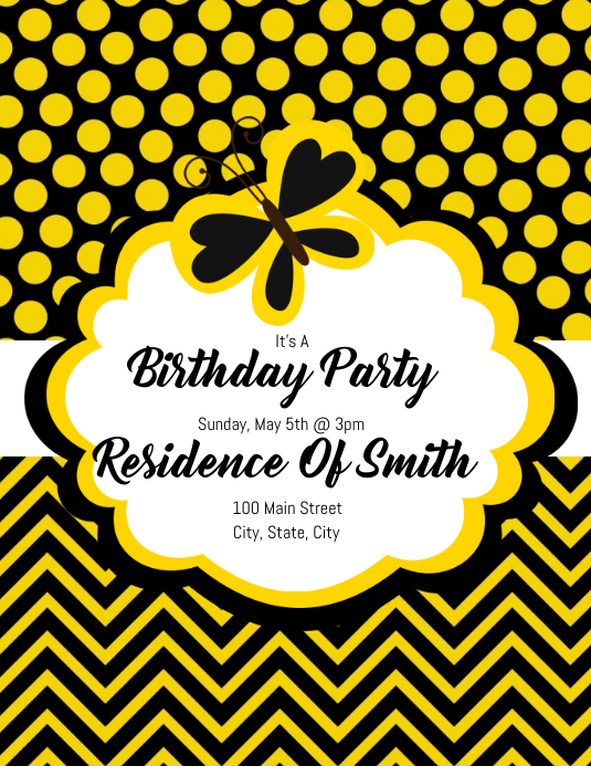 Butterfly Birthday Party Template Postermywall