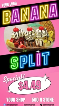 BANANA SPLIT SPECIAL Digital Display (9:16) template
