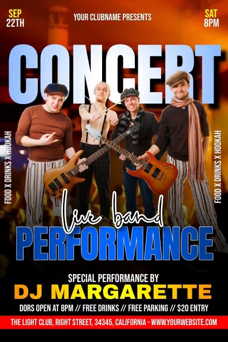Concert Ad Examples Modèle Band Concert Ads | PosterMyWall