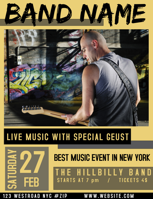 BAND FLYER TEMPLATE PosterMyWall