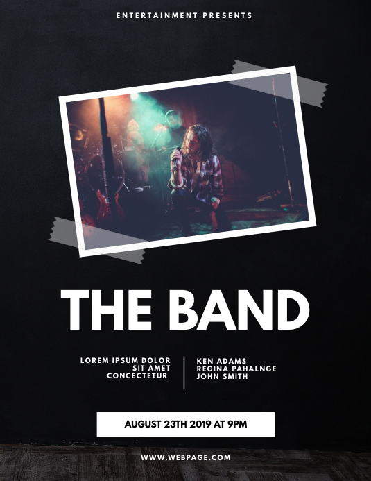 Band Flyer Template 传单(美国信函)