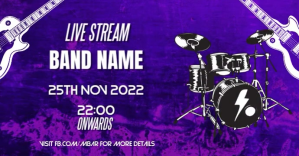Band livestream Facebook begivenhed cover template