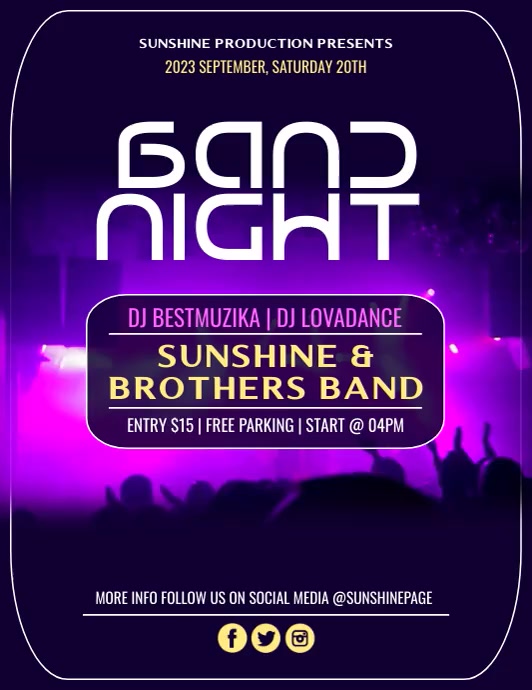 Plantilla de Band night | PosterMyWall