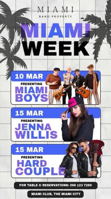 Band Schedule Instagram Story template