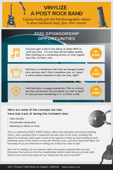 Band Sponsorship Program Poster Template | PosterMyWall