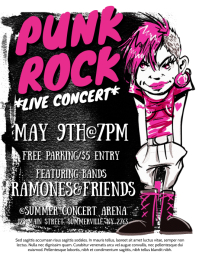 290 Punk Rock Customizable Design Templates Postermywall