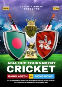 Bangladesh vs Hong kong A6 template