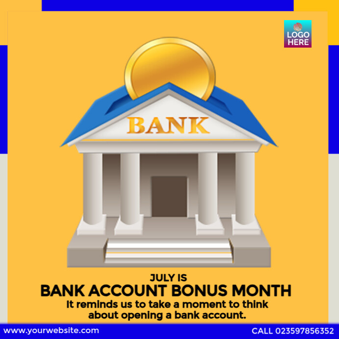 Bank Account Bonus Month Templat | PosterMyWall