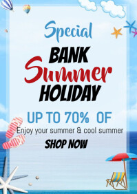Bank Holiday Greeting Card A4 template
