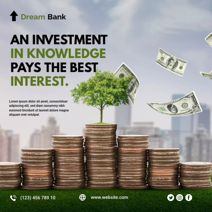 Bank Investment Template | PosterMyWall