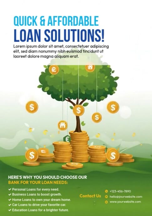 Bank Note Flyer Bank Loan Flyer Template | PosterMyWall