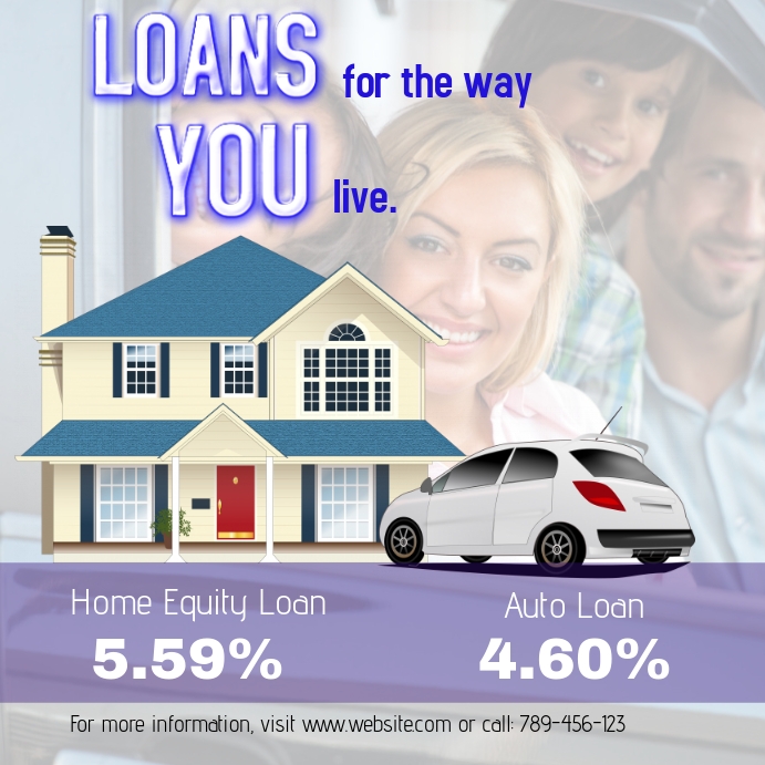 Bank loan template PosterMyWall