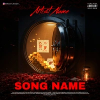 Bank Money In Night Album Cover template