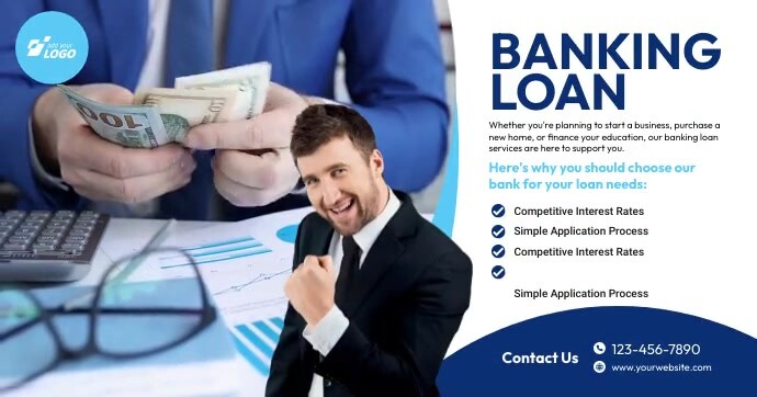 Banking Loan Services Ad Template | PosterMyWall